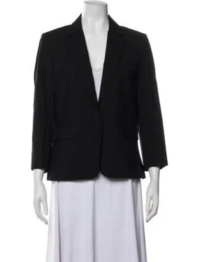 Pre-owned Veronica Beard Virgin Wool Blazer In Blue