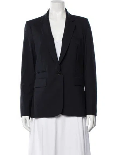 Pre-owned Veronica Beard Virgin Wool Blazer In Blue