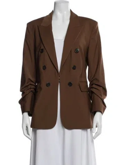 Pre-owned Veronica Beard Virgin Wool Blazer In Brown