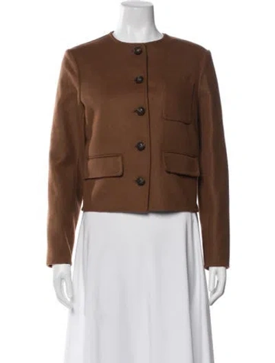 Pre-owned Veronica Beard Virgin Wool Blazer In Brown