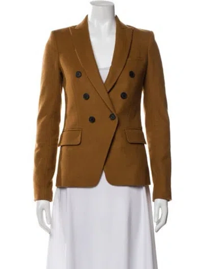 Pre-owned Veronica Beard Virgin Wool Blazer In Brown