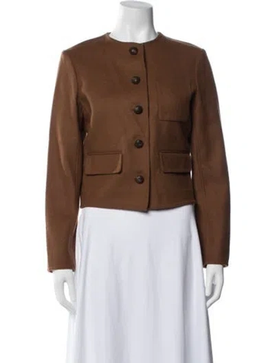 Pre-owned Veronica Beard Virgin Wool Blazer In Brown