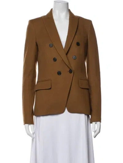 Pre-owned Veronica Beard Virgin Wool Blazer In Brown