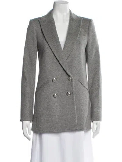 Pre-owned Veronica Beard Virgin Wool Blazer In Gray