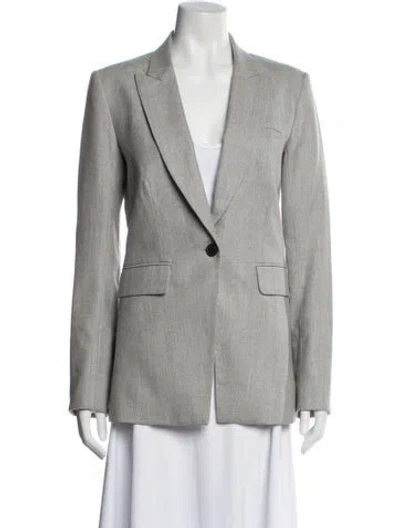Pre-owned Veronica Beard Virgin Wool Blazer In Gray