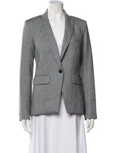 Pre-owned Veronica Beard Virgin Wool Blazer In Gray