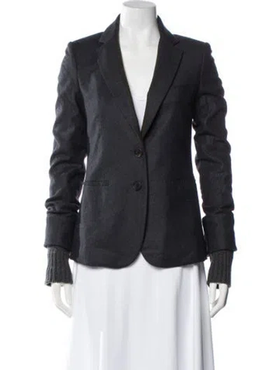 Pre-owned Veronica Beard Virgin Wool Blazer In Gray