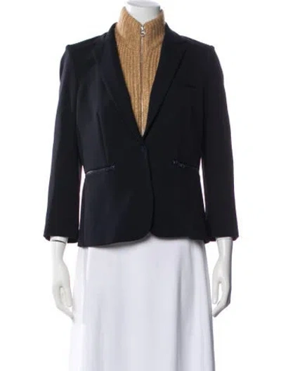 Pre-owned Veronica Beard Virgin Wool Blazer In Gray