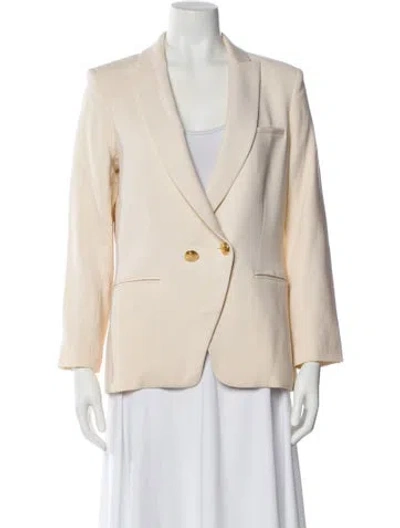 Pre-owned Veronica Beard Virgin Wool Blazer In Neutral