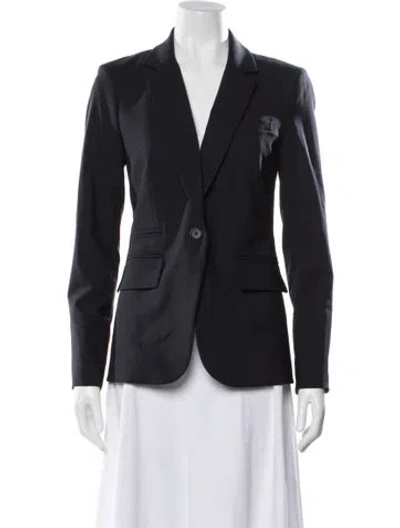 Pre-owned Veronica Beard Virgin Wool Blazer W/ Tags In Blue