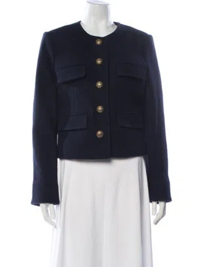 Pre-owned Veronica Beard Virgin Wool Blazer W/ Tags In Blue
