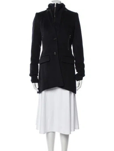 Pre-owned Veronica Beard Virgin Wool Coat In Black