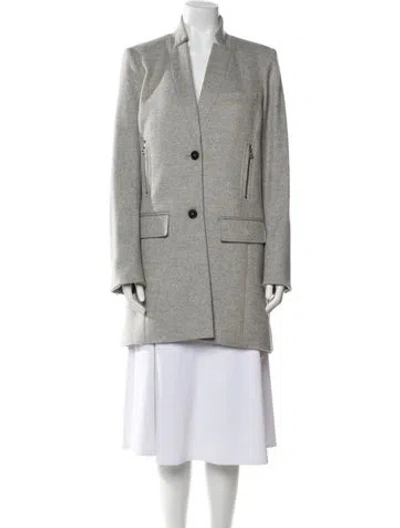 Pre-owned Veronica Beard Virgin Wool Coat In Gray