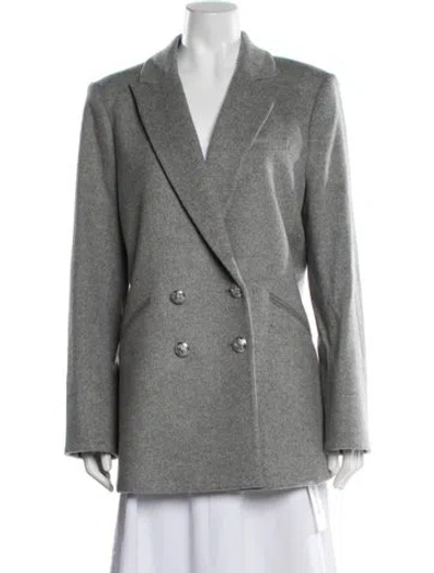 Pre-owned Veronica Beard Virgin Wool Coat In Gray