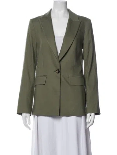 Pre-owned Veronica Beard Virgin Wool Coat In Green