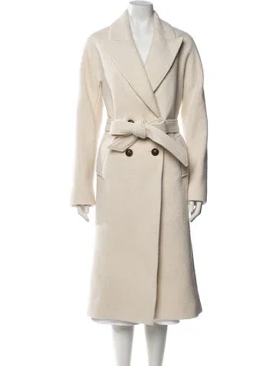 Pre-owned Veronica Beard Virgin Wool Coat In Neutrals