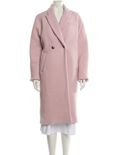 Pre-owned Veronica Beard Virgin Wool Coat In Pink