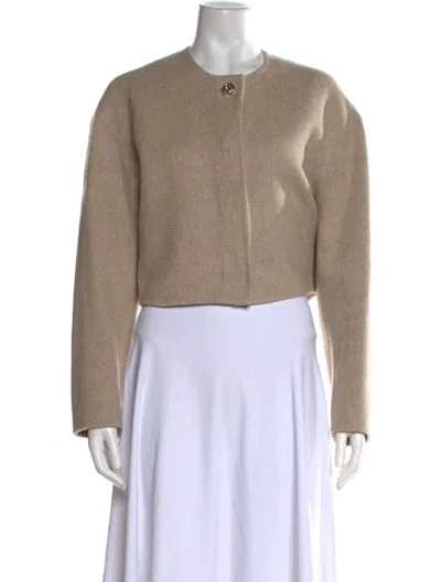 Pre-owned Veronica Beard Virgin Wool Crew Neck Sweater In Neutral