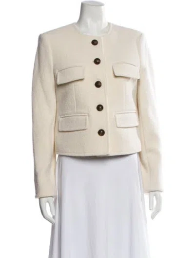 Pre-owned Veronica Beard Virgin Wool Evening Jacket W/ Tags In Neutral