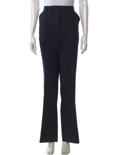 Pre-owned Veronica Beard Virgin Wool Flared Pants In Black