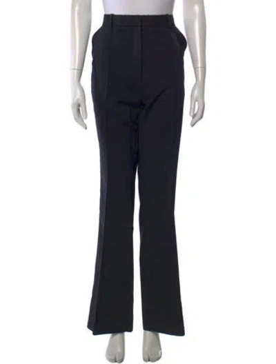 Pre-owned Veronica Beard Virgin Wool Flared Pants In Black