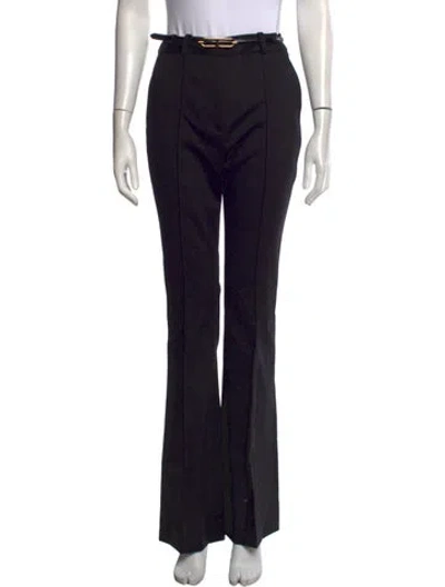 Pre-owned Veronica Beard Virgin Wool Flared Pants In Black