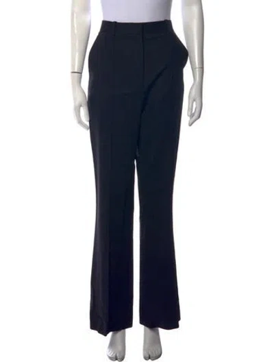 Pre-owned Veronica Beard Virgin Wool Flared Pants In Blue