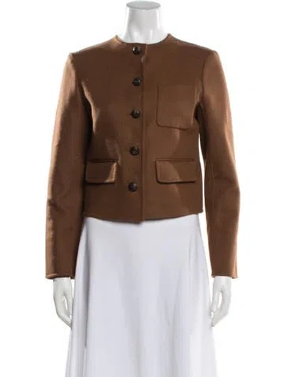 Pre-owned Veronica Beard Virgin Wool Jacket In Brown