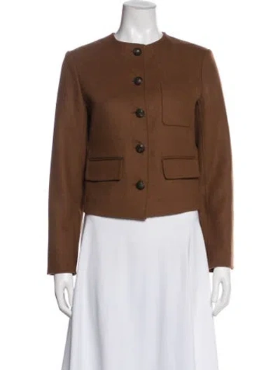 Pre-owned Veronica Beard Virgin Wool Jacket In Brown