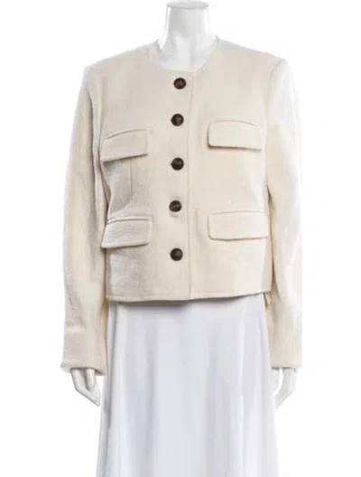 Pre-owned Veronica Beard Virgin Wool Jacket In Neutral