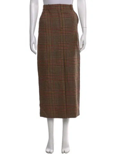 Pre-owned Veronica Beard Virgin Wool Long Skirt In Neutral
