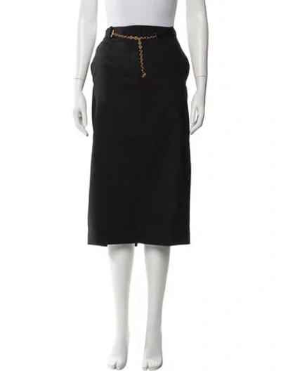 Pre-owned Veronica Beard Virgin Wool Midi Length Skirt In Black