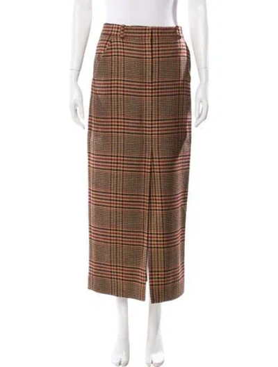 Pre-owned Veronica Beard Virgin Wool Midi Length Skirt In Neutral