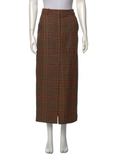 Pre-owned Veronica Beard Virgin Wool Midi Length Skirt In Neutral