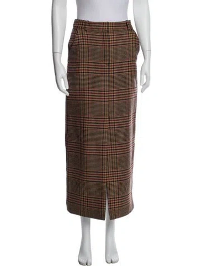 Pre-owned Veronica Beard Virgin Wool Midi Length Skirt In Neutral