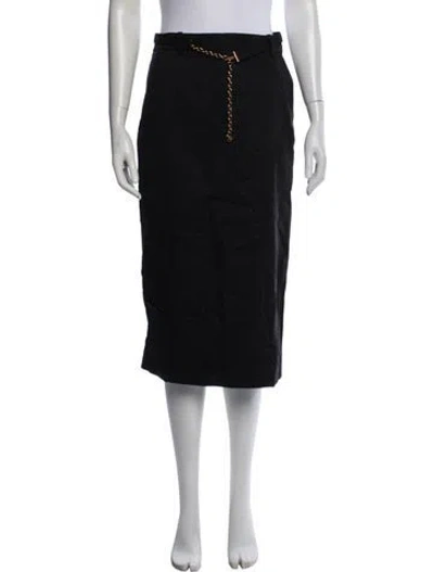 Pre-owned Veronica Beard Virgin Wool Midi Length Skirt W/ Tags In Black