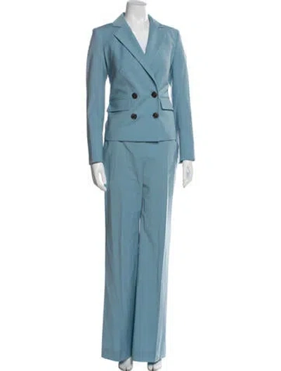 Pre-owned Veronica Beard Virgin Wool Pantsuit W/ Tags In Blue