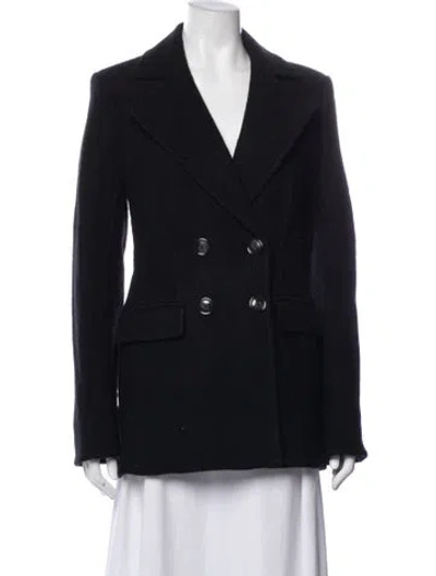 Pre-owned Veronica Beard Virgin Wool Peacoat W/ Tags In Blue