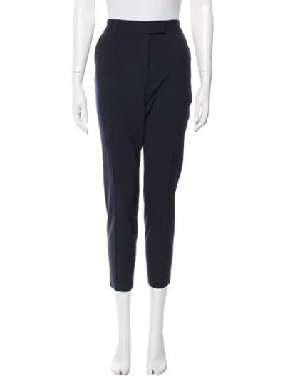 Pre-owned Veronica Beard Virgin Wool Skinny Leg Pants In Blue