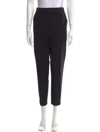 Pre-owned Veronica Beard Virgin Wool Straight Leg Pants In Black