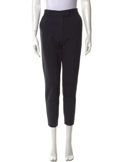 Pre-owned Veronica Beard Virgin Wool Straight Leg Pants In Black