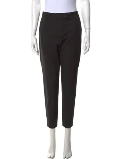 Pre-owned Veronica Beard Virgin Wool Straight Leg Pants In Black