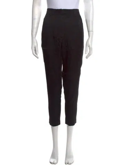 Pre-owned Veronica Beard Virgin Wool Straight Leg Pants In Black