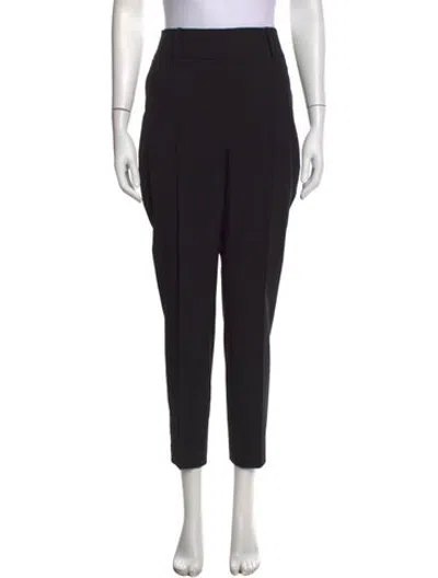 Pre-owned Veronica Beard Virgin Wool Straight Leg Pants In Black