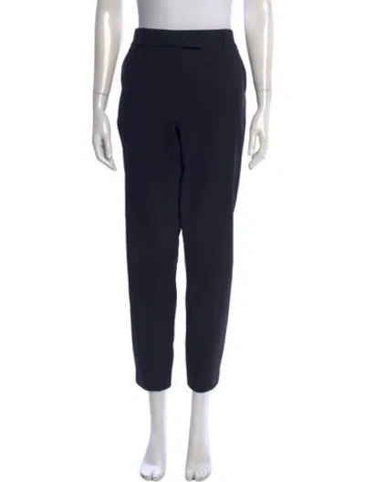 Pre-owned Veronica Beard Virgin Wool Straight Leg Pants In Blue
