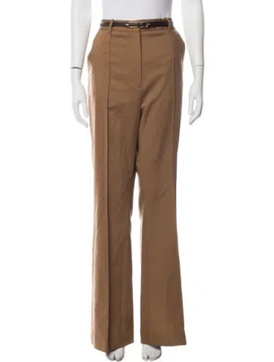 Pre-owned Veronica Beard Virgin Wool Straight Leg Pants In Brown
