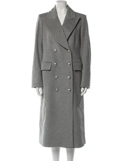 Pre-owned Veronica Beard Virgin Wool Trench Coat In Gray