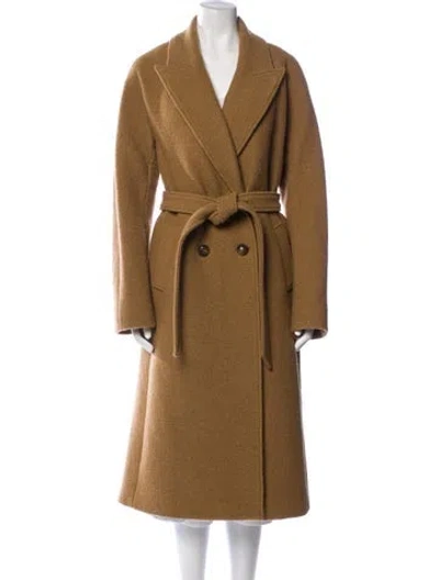 Pre-owned Veronica Beard Virgin Wool Trench Coat In Neutral