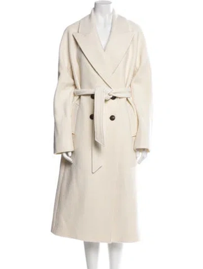Pre-owned Veronica Beard Virgin Wool Trench Coat W/ Tags In Neutral