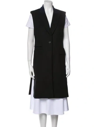 Pre-owned Veronica Beard Virgin Wool Vest In Black